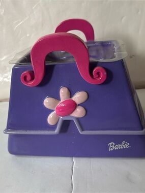 Vintage Barbie FTD Purple Pink Purse Planter Vase Ceramic Floral Exclusive
